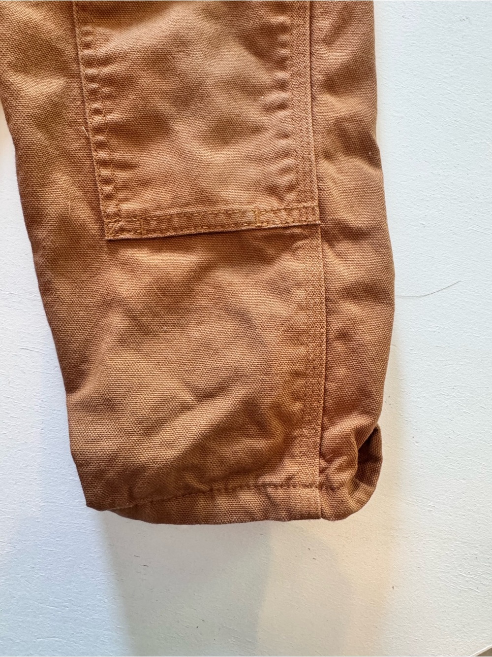 Carhartt Kids Tan/Brown Canvas Overalls - Picture 5 of 7